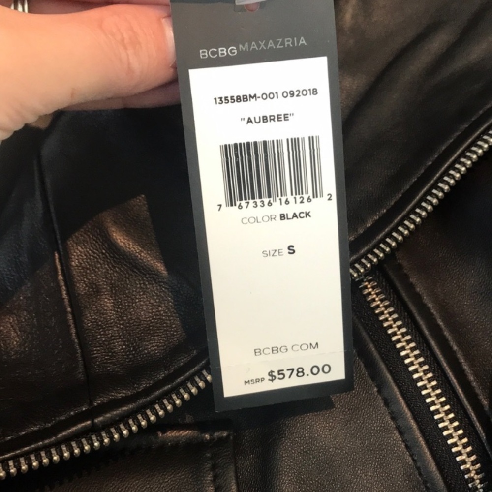 BCBGMAXAZRIA Aubree lamb leather jacket ❤️ - Picture 6 of 6
